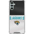NFL Jacksonville Jaguars White Striped Galaxy A13 5G Clear Case