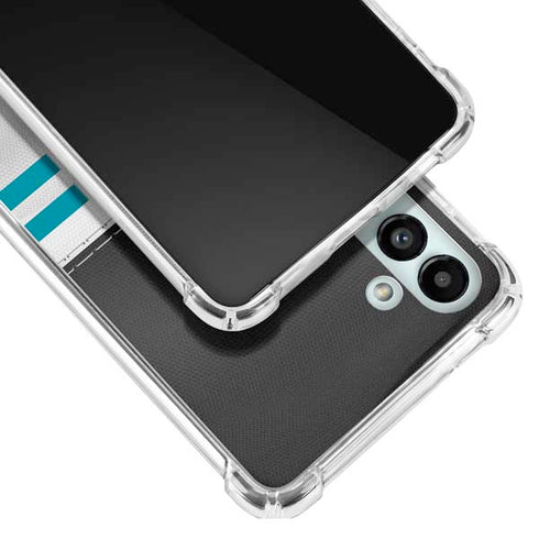 NFL Jacksonville Jaguars White Striped Galaxy A13 5G Clear Case