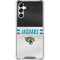 NFL Jacksonville Jaguars White Striped Galaxy A14 5G Clear Case