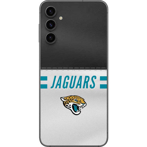 NFL Jacksonville Jaguars White Striped Galaxy A14 5G Skin