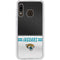NFL Jacksonville Jaguars White Striped Galaxy A20 Clear Case