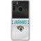 NFL Jacksonville Jaguars White Striped Galaxy A21 Clear Case