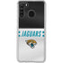 NFL Jacksonville Jaguars White Striped Galaxy A21 Clear Case