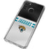 NFL Jacksonville Jaguars White Striped Galaxy A21 Clear Case