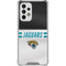 NFL Jacksonville Jaguars White Striped Galaxy A33 5G Clear Case