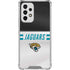 NFL Jacksonville Jaguars White Striped Galaxy A33 5G Clear Case