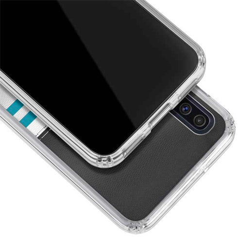 NFL Jacksonville Jaguars White Striped Galaxy A50 Clear Case