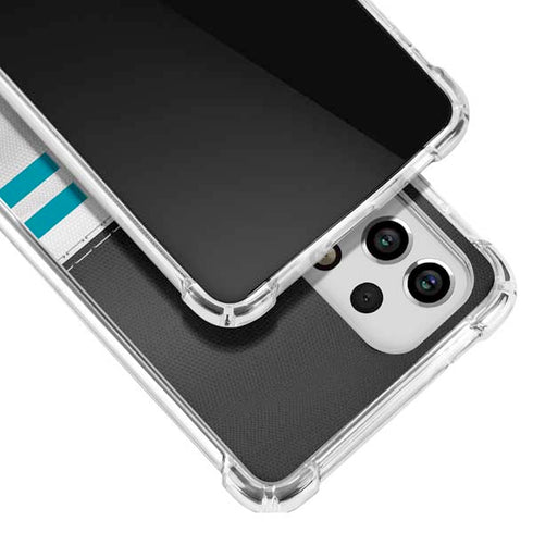 NFL Jacksonville Jaguars White Striped Galaxy A53 5G Clear Case