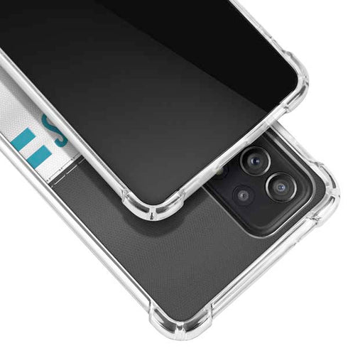 NFL Jacksonville Jaguars White Striped Galaxy A72 5G Clear Case