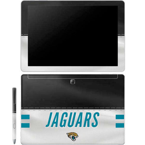 NFL Jacksonville Jaguars White Striped Galaxy Book 12in Skin