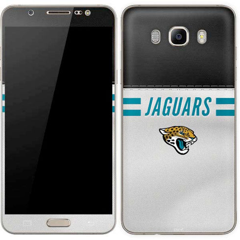 NFL Jacksonville Jaguars White Striped Galaxy J7 Skin