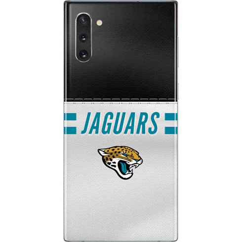 NFL Jacksonville Jaguars White Striped Galaxy Note 10 Skin