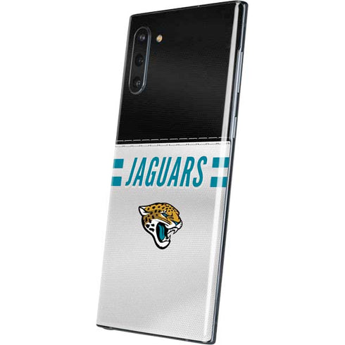 NFL Jacksonville Jaguars White Striped Galaxy Note 10 Skin