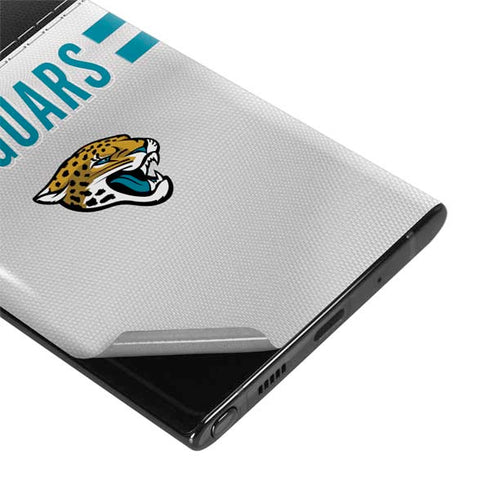 NFL Jacksonville Jaguars White Striped Galaxy Note 10 Skin