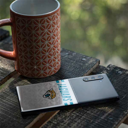 NFL Jacksonville Jaguars White Striped Galaxy Note 10 Skin