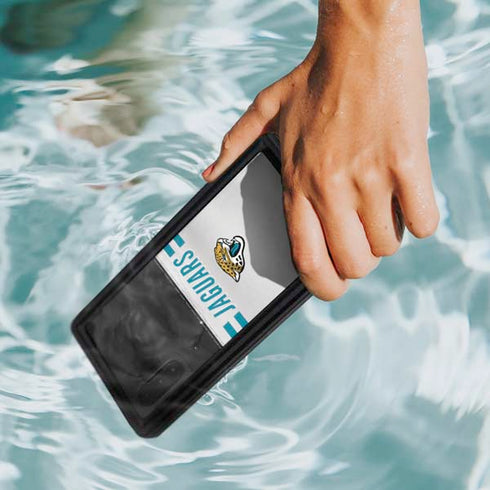 NFL Jacksonville Jaguars White Striped Galaxy Note 10 Waterproof Case