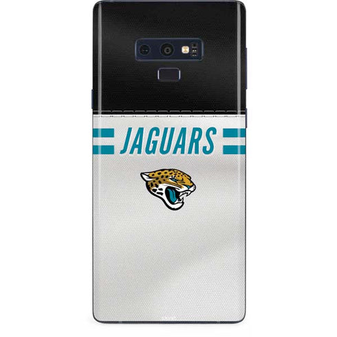 NFL Jacksonville Jaguars White Striped Galaxy Note 9 Skin