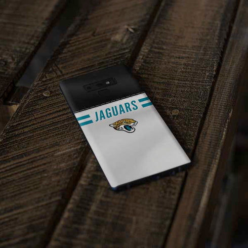 NFL Jacksonville Jaguars White Striped Galaxy Note 9 Skin