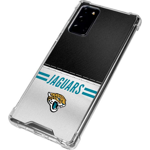NFL Jacksonville Jaguars White Striped Galaxy Note20 5G Clear Case