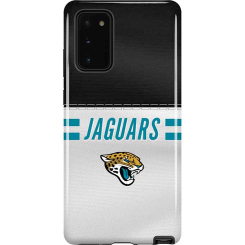 NFL Jacksonville Jaguars White Striped Galaxy Note20 5G Pro Case