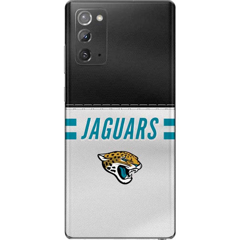 NFL Jacksonville Jaguars White Striped Galaxy Note20 5G Skin