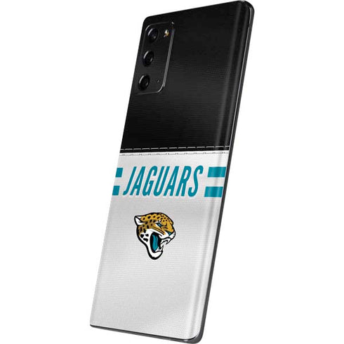 NFL Jacksonville Jaguars White Striped Galaxy Note20 5G Skin