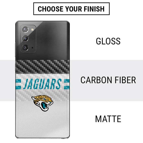 NFL Jacksonville Jaguars White Striped Galaxy Note20 5G Skin