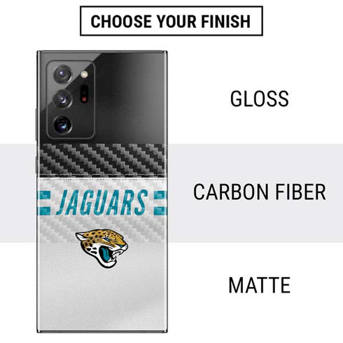 NFL Jacksonville Jaguars White Striped Galaxy Note20 Ultra 5G Skin