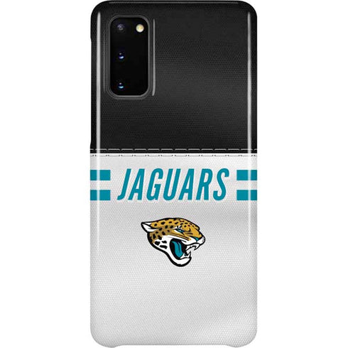 NFL Jacksonville Jaguars White Striped Galaxy S20 Lite Case
