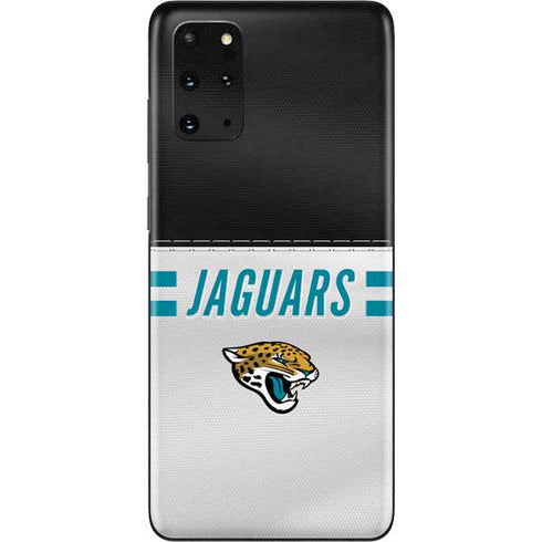 NFL Jacksonville Jaguars White Striped Galaxy S20 Plus Skin