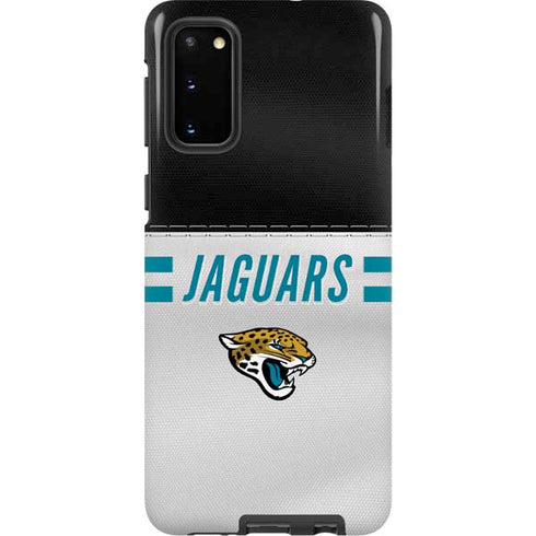 NFL Jacksonville Jaguars White Striped Galaxy S20 Pro Case