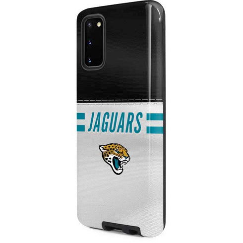 NFL Jacksonville Jaguars White Striped Galaxy S20 Pro Case