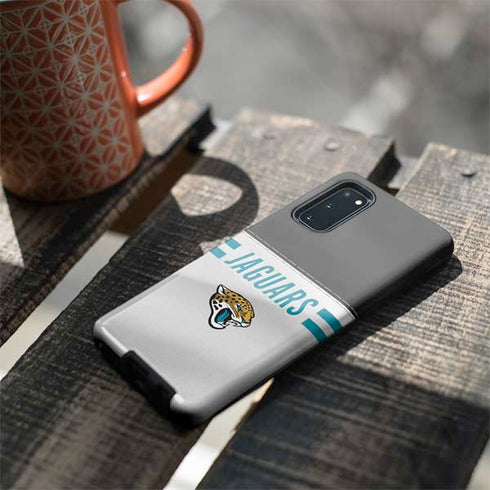 NFL Jacksonville Jaguars White Striped Galaxy S20 Pro Case