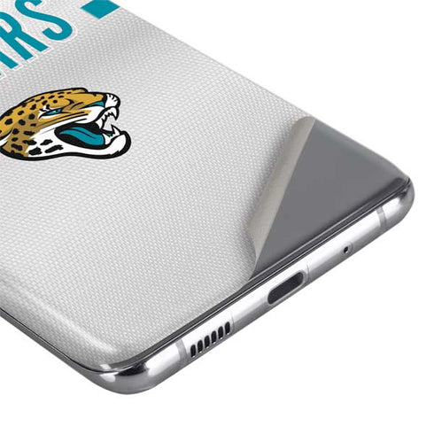 NFL Jacksonville Jaguars White Striped Galaxy S20 Skin