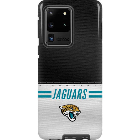 NFL Jacksonville Jaguars White Striped Galaxy S20 Ultra 5G Pro Case