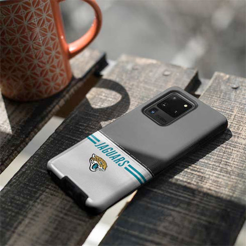 NFL Jacksonville Jaguars White Striped Galaxy S20 Ultra 5G Pro Case