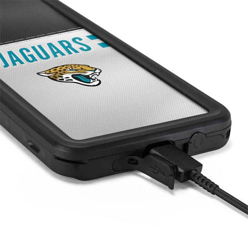 NFL Jacksonville Jaguars White Striped Galaxy S20 Waterproof Case
