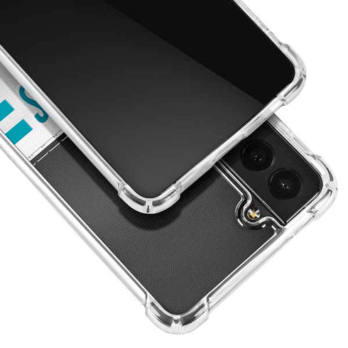 NFL Jacksonville Jaguars White Striped Galaxy S21 5G Clear Case