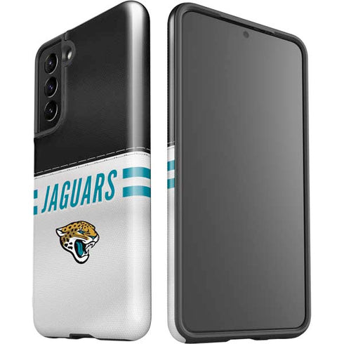 NFL Jacksonville Jaguars White Striped Galaxy S21 5G Pro Case