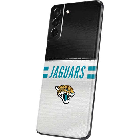NFL Jacksonville Jaguars White Striped Galaxy S21 5G Skin