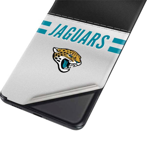 NFL Jacksonville Jaguars White Striped Galaxy S21 5G Skin
