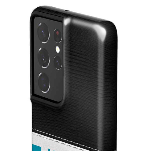 NFL Jacksonville Jaguars White Striped Galaxy S21 Ultra 5G Pro Case