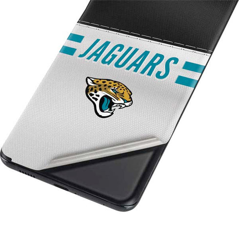 NFL Jacksonville Jaguars White Striped Galaxy S21 Ultra 5G Skin