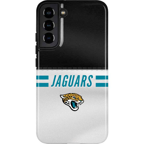 NFL Jacksonville Jaguars White Striped Galaxy S22 Plus Pro Case
