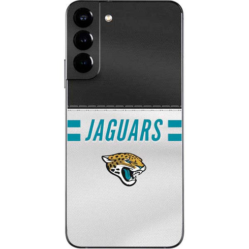 NFL Jacksonville Jaguars White Striped Galaxy S22 Plus Skin