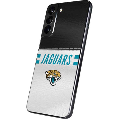 NFL Jacksonville Jaguars White Striped Galaxy S22 Plus Skin