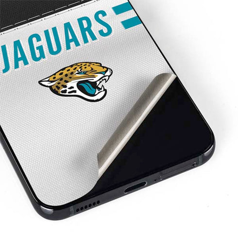 NFL Jacksonville Jaguars White Striped Galaxy S22 Plus Skin