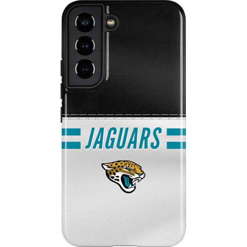 NFL Jacksonville Jaguars White Striped Galaxy S22 Pro Case