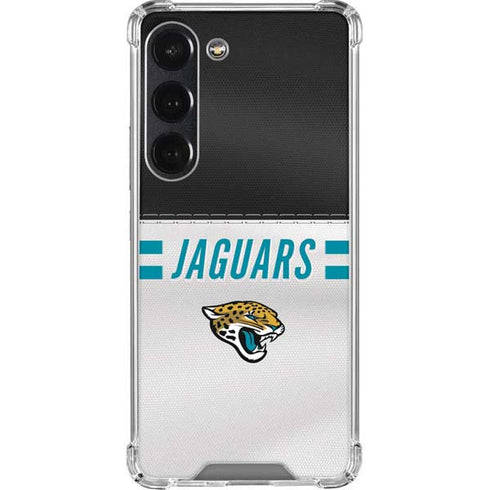 NFL Jacksonville Jaguars White Striped Galaxy S23 Clear Case
