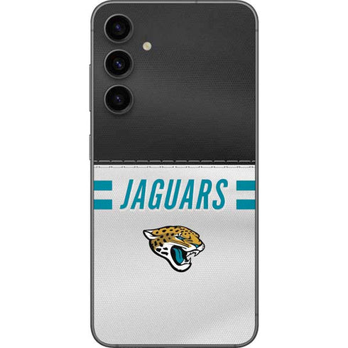 NFL Jacksonville Jaguars White Striped Galaxy S23 FE Skin